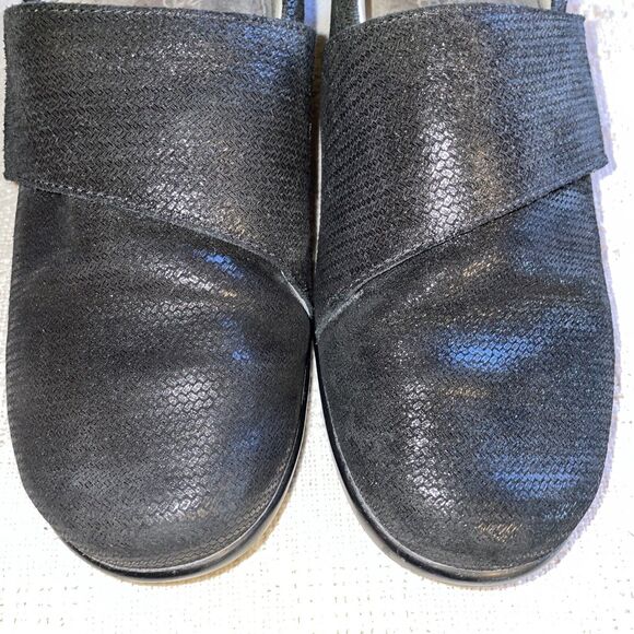 Alegria Comfort Shoes Women’s Size 39 U.S. 8 Medium Black Leather Cross Strap - Picture 7 of 12